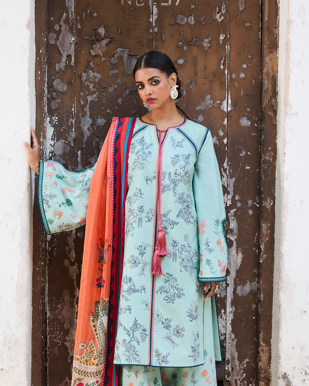 Jugnu | SS 25 | Neelum M Light Blue Cotton