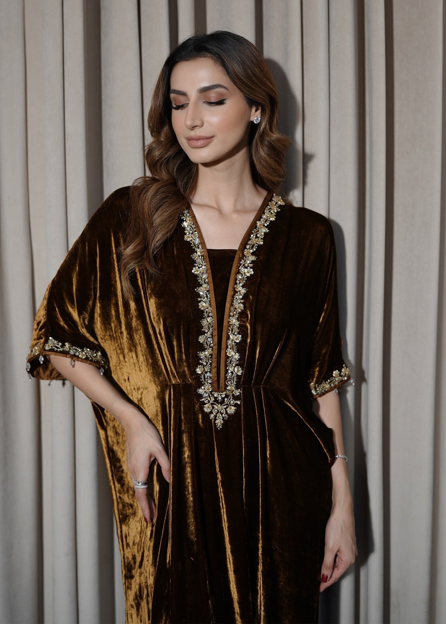 Mahum Asad | Voila Velvets | Topaz XL Gold Velvet