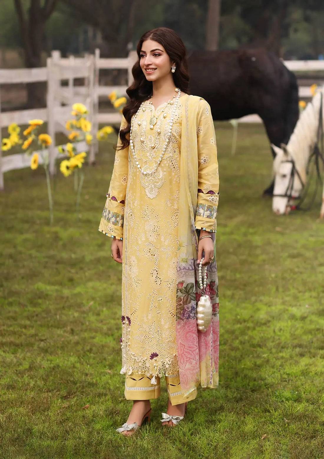 Kahf Premium | Festive Lawn 24 | KFL-05 SAHAR - Pakistani Designer Dress - by Kahf Premium | Type: Luxury - 100% Original at Saira Sultan