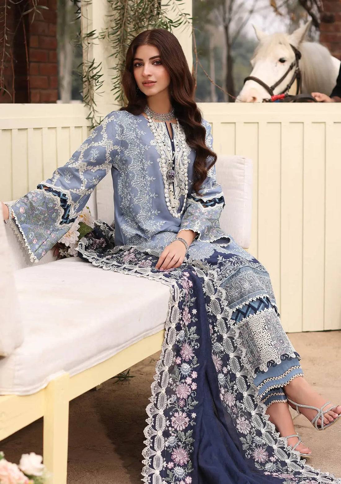 Kahf Premium | Festive Lawn 24 |KFL-04 KINZA - Pakistani Designer Dress - by Kahf Premium | Type: Luxury - 100% Original at Saira Sultan