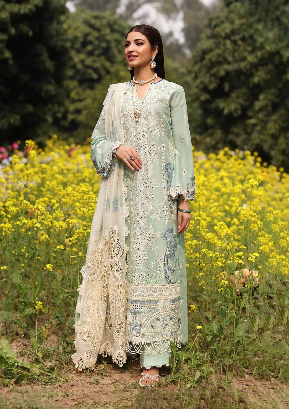 Kahf Premium | Festive Lawn 24 | KFL-01 TABIR - Pakistani Designer Dress - by Kahf Premium | Type: Luxury - 100% Original at Saira Sultan