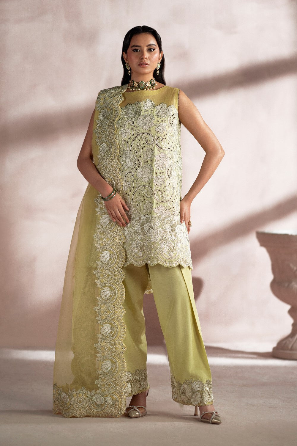 Maryum N Maria | Luna Formals | KAIROS S Lime Yellow Viscose Cotton