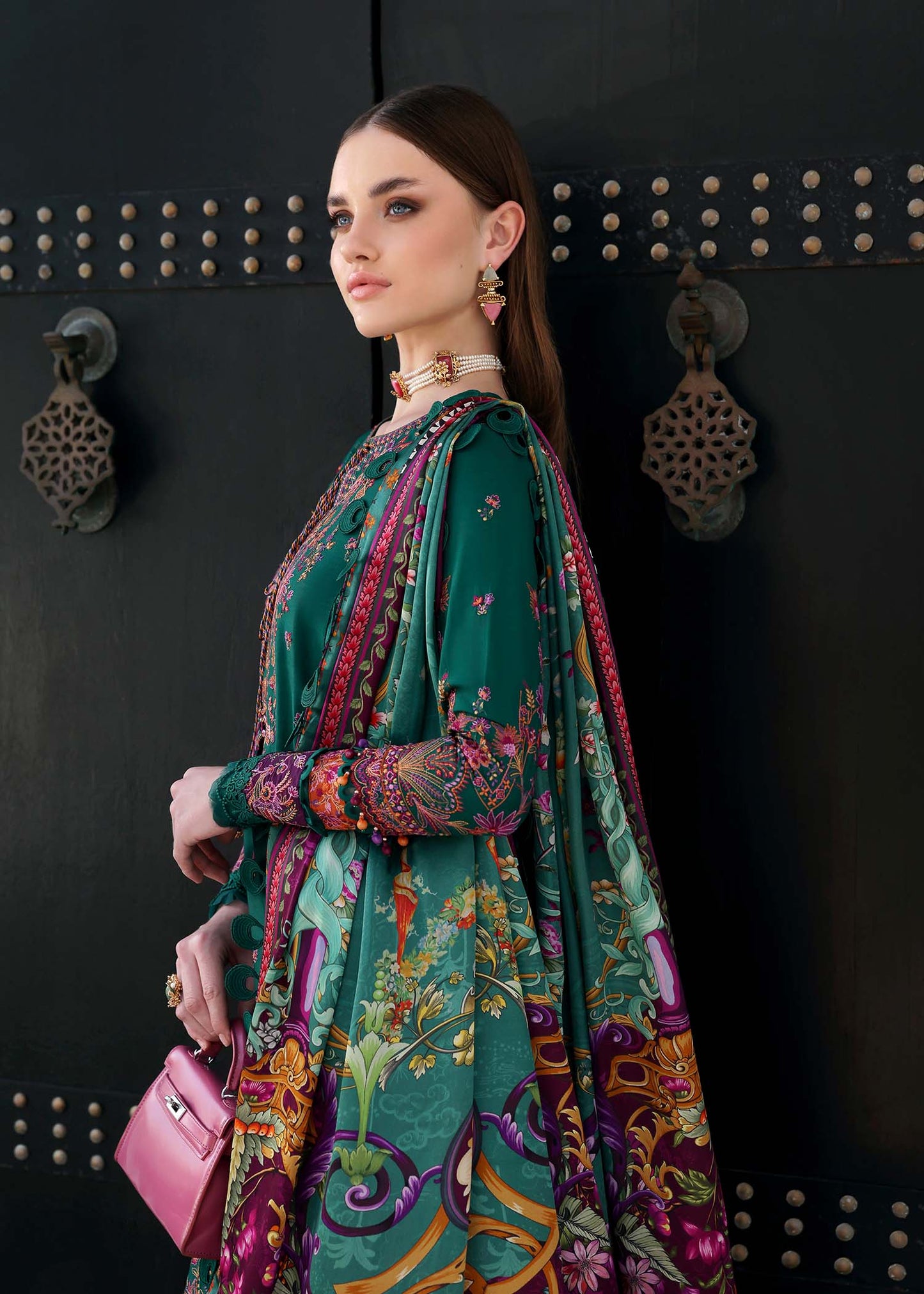 Kanwal Malik | Elysia Luxury Lawn 25 | Sierra XL Bottle Green Lawn