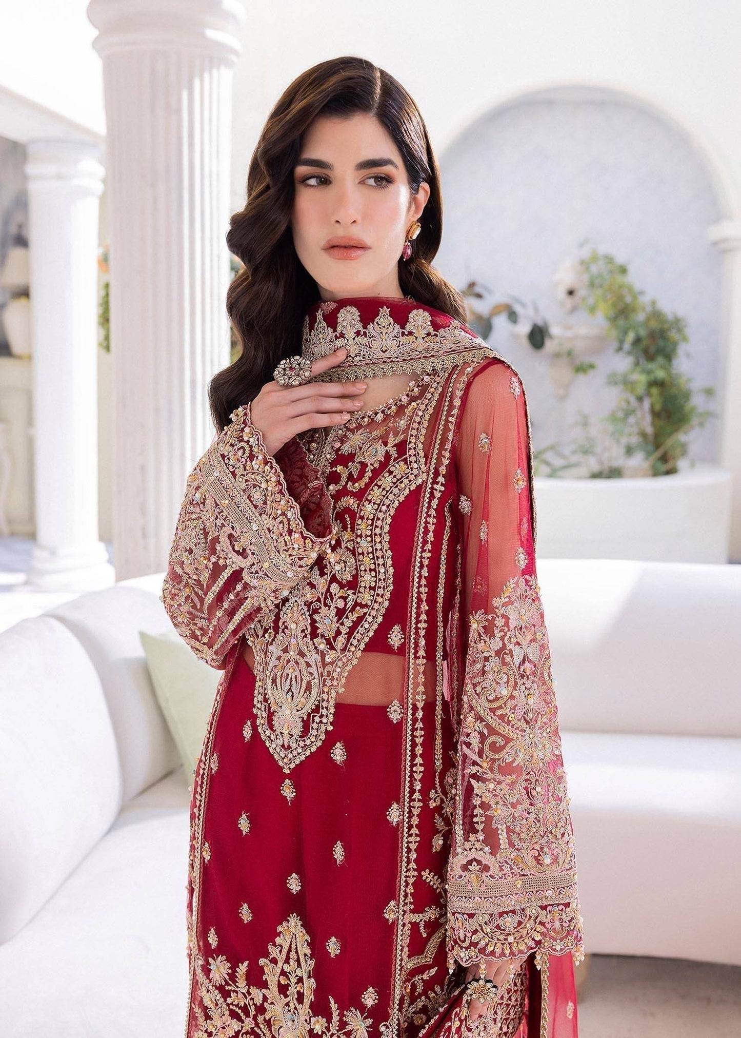 Kanwal Malik | Mirha Wedding Formals | Crimson - Pakistani Designer Dress - by Kanwal Malik | Type: Formal - 100% Original at Saira Sultan