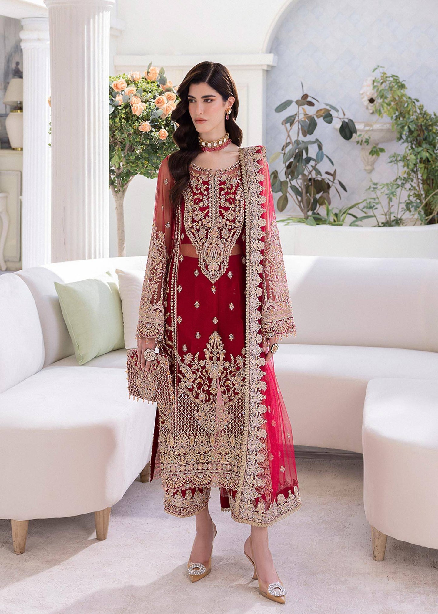 Kanwal Malik | Mirha Wedding Formals | Crimson - Pakistani Designer Dress - by Kanwal Malik | Type: Formal - 100% Original at Saira Sultan