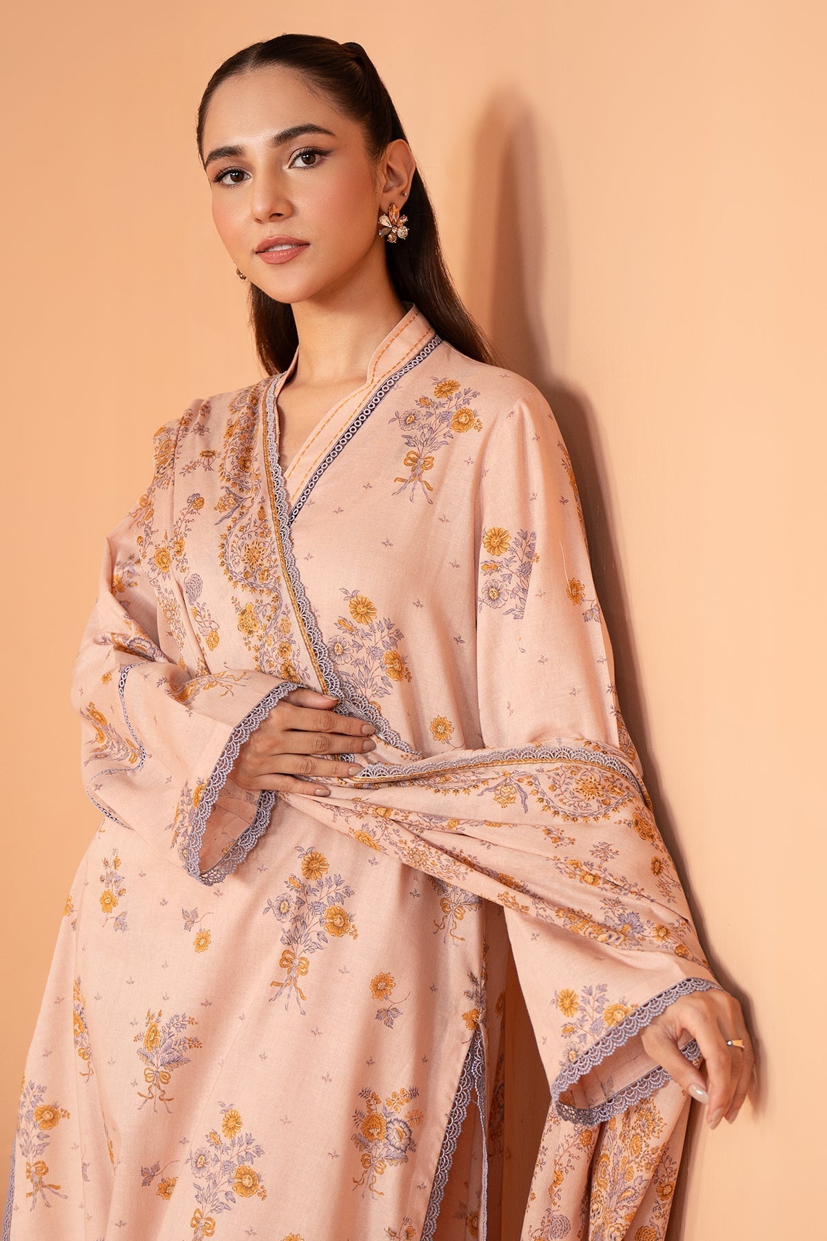 Kayseria | Winter Khaddar 24 | K-02 XL Khaddar Pale Peach