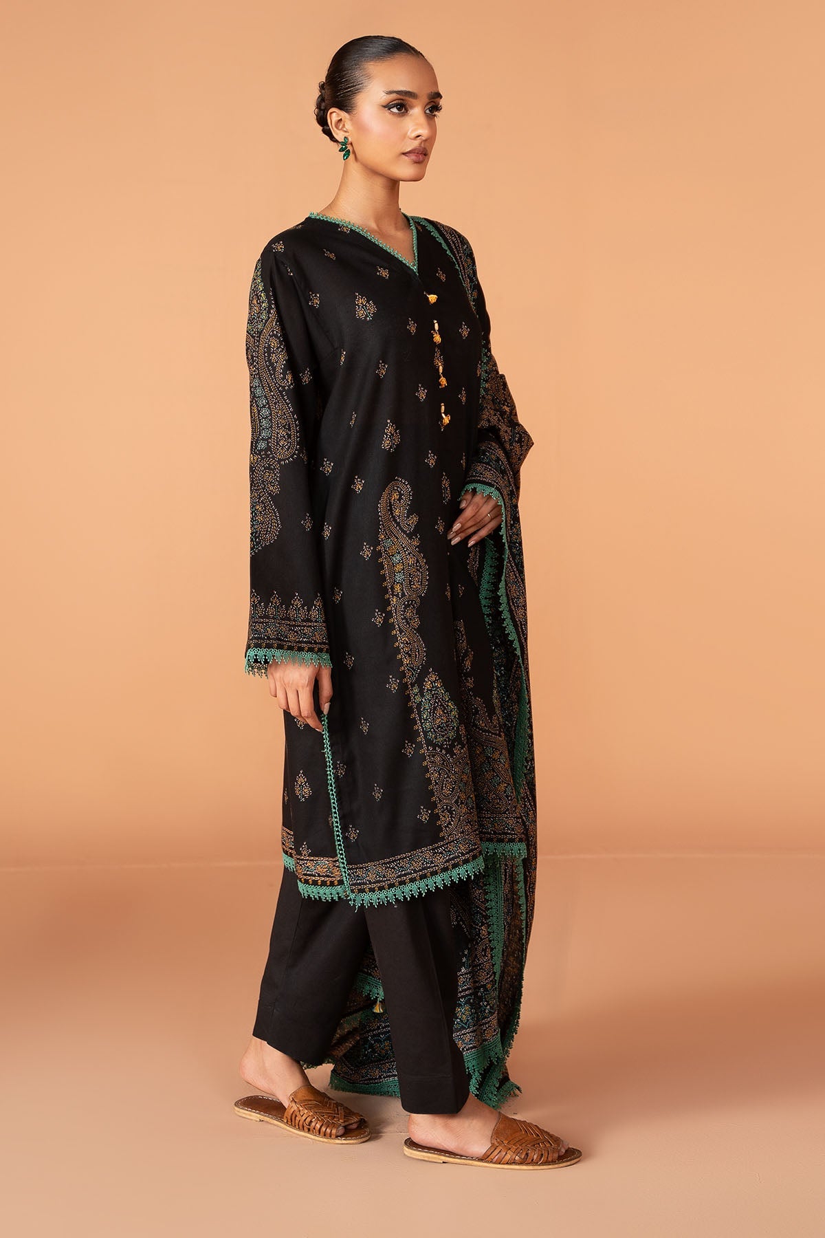 Kayseria | Winter Khaddar 24 | K-08 XL Khaddar Black