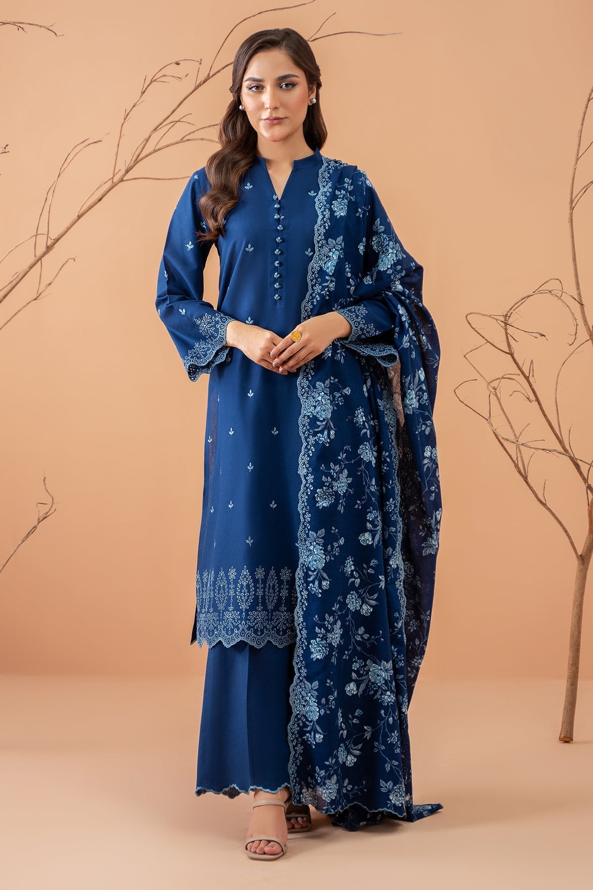 Kayseria | Winter Khaddar 24 | K-11 XS Khaddar Navy Blue