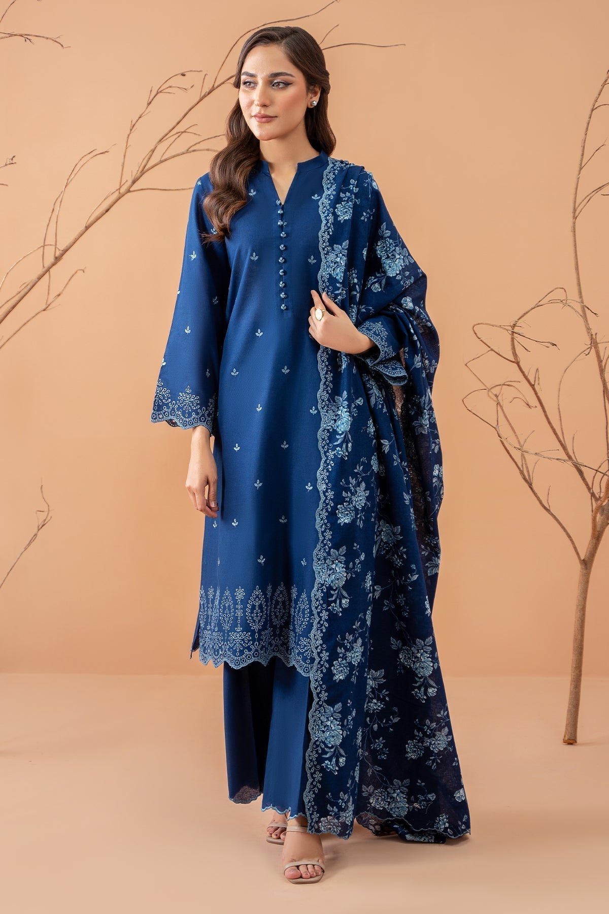 Kayseria | Winter Khaddar 24 | K-11 M Khaddar Navy Blue