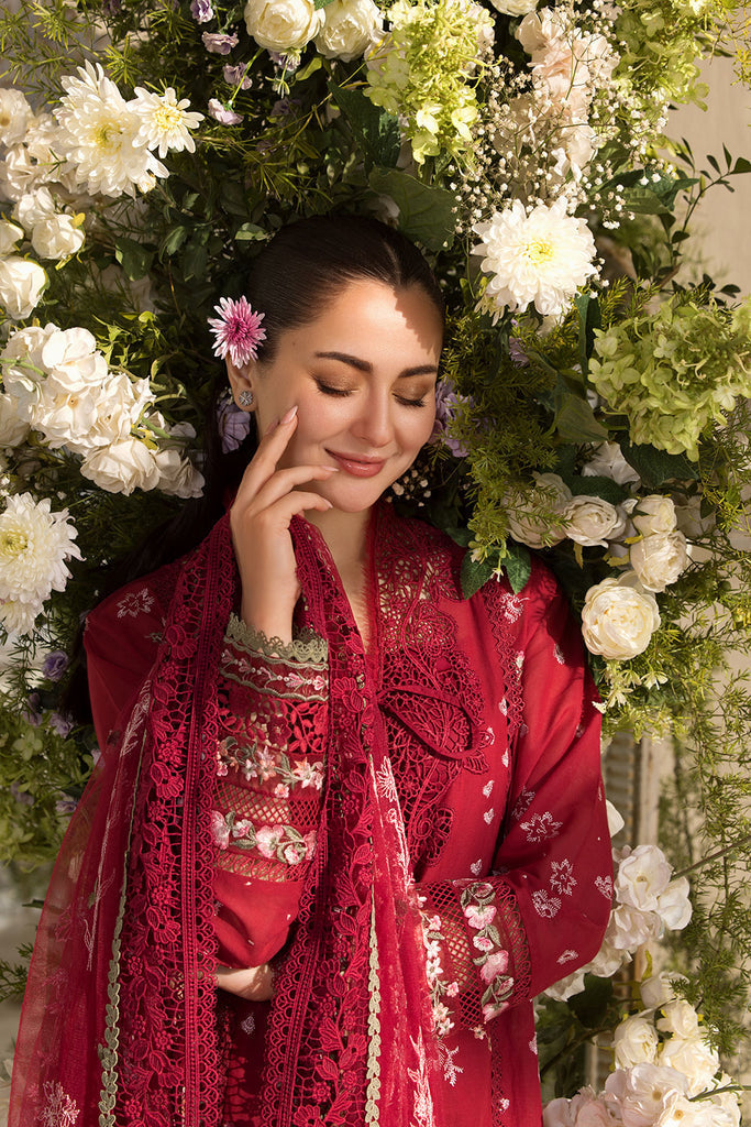 Sobia Nazir | Luxury Lawn 25 | 14A M Maroon Lawn