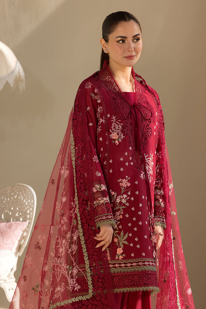 Sobia Nazir | Luxury Lawn 25 | 14A XL Maroon Lawn