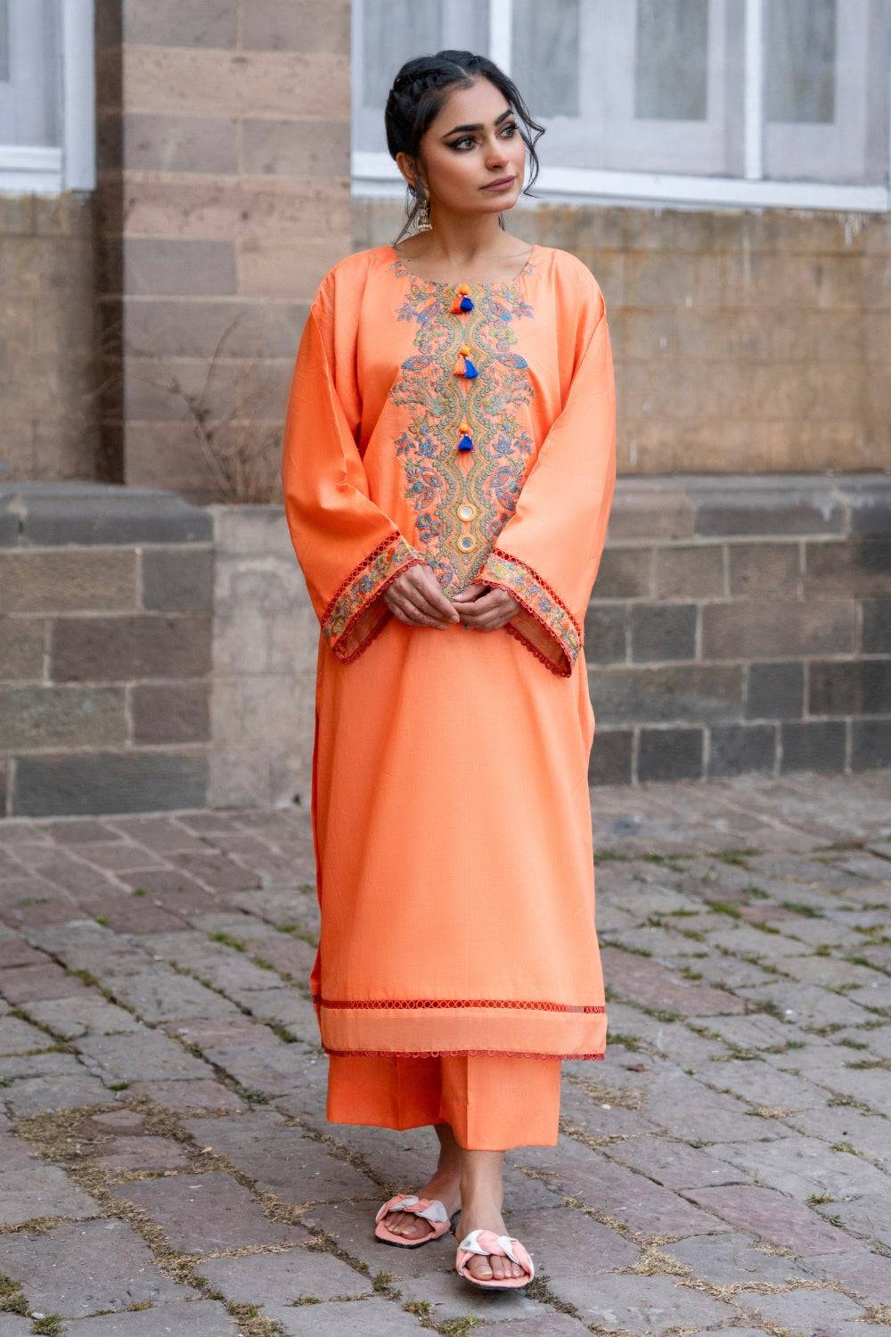 Ittehad | Embroidered Lawn | I-24 - Pakistani Designer Dress - by Ittehad | Type: Luxury - 100% Original at Saira Sultan