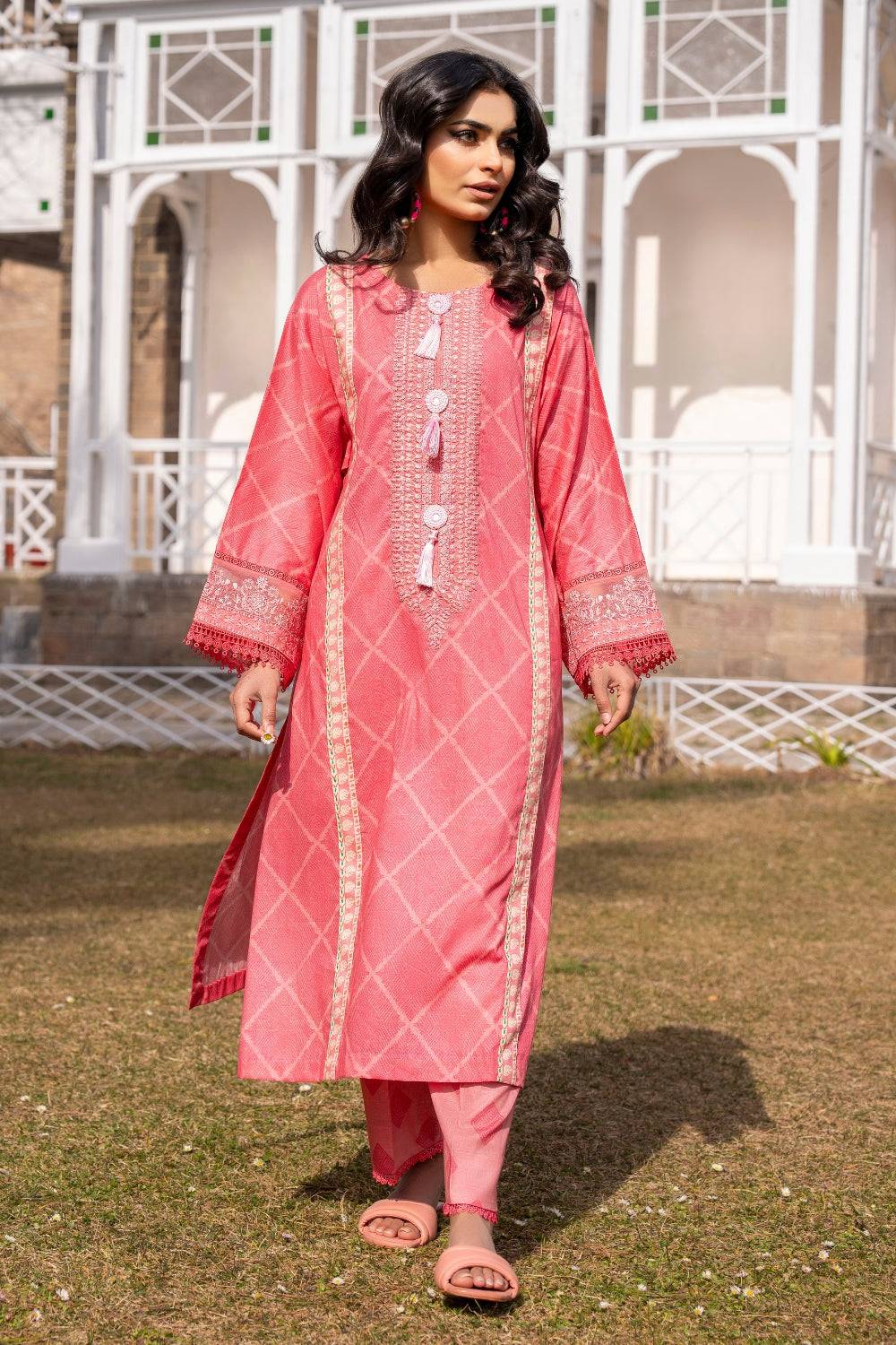 Ittehad | Embroidered Lawn | I-34 - Pakistani Designer Dress - by Ittehad | Type: Luxury - 100% Original at Saira Sultan