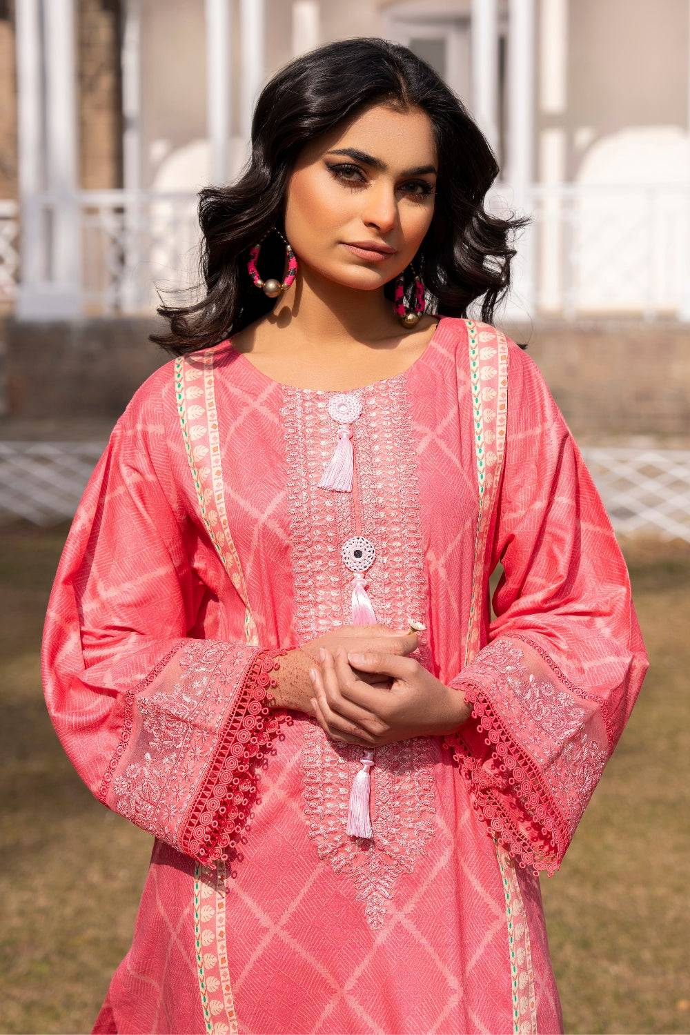 Ittehad | Embroidered Lawn | I-34 - Pakistani Designer Dress - by Ittehad | Type: Luxury - 100% Original at Saira Sultan