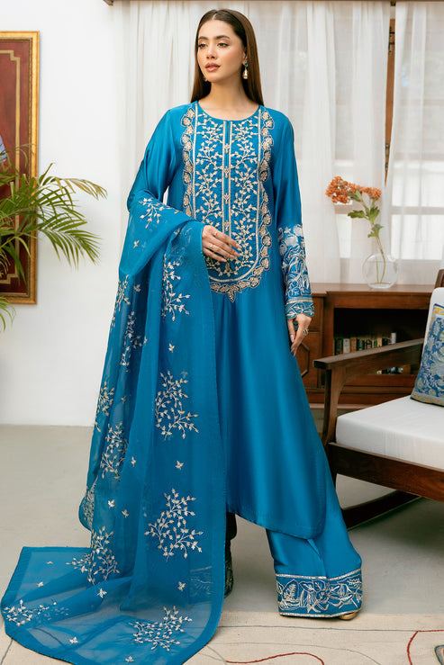 Declare | Eid Collection 25 | LFP1115 S Teal Silk