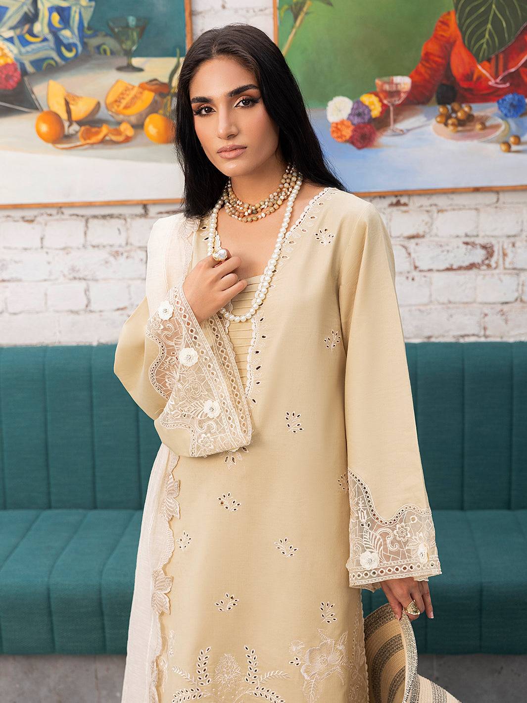 Izel | Meadow Muse Embroidered Lawn 25 | LIORA - Pakistani Designer Dress - by Izel | Type: Ladies Clothes - 100% Original at Saira Sultan
