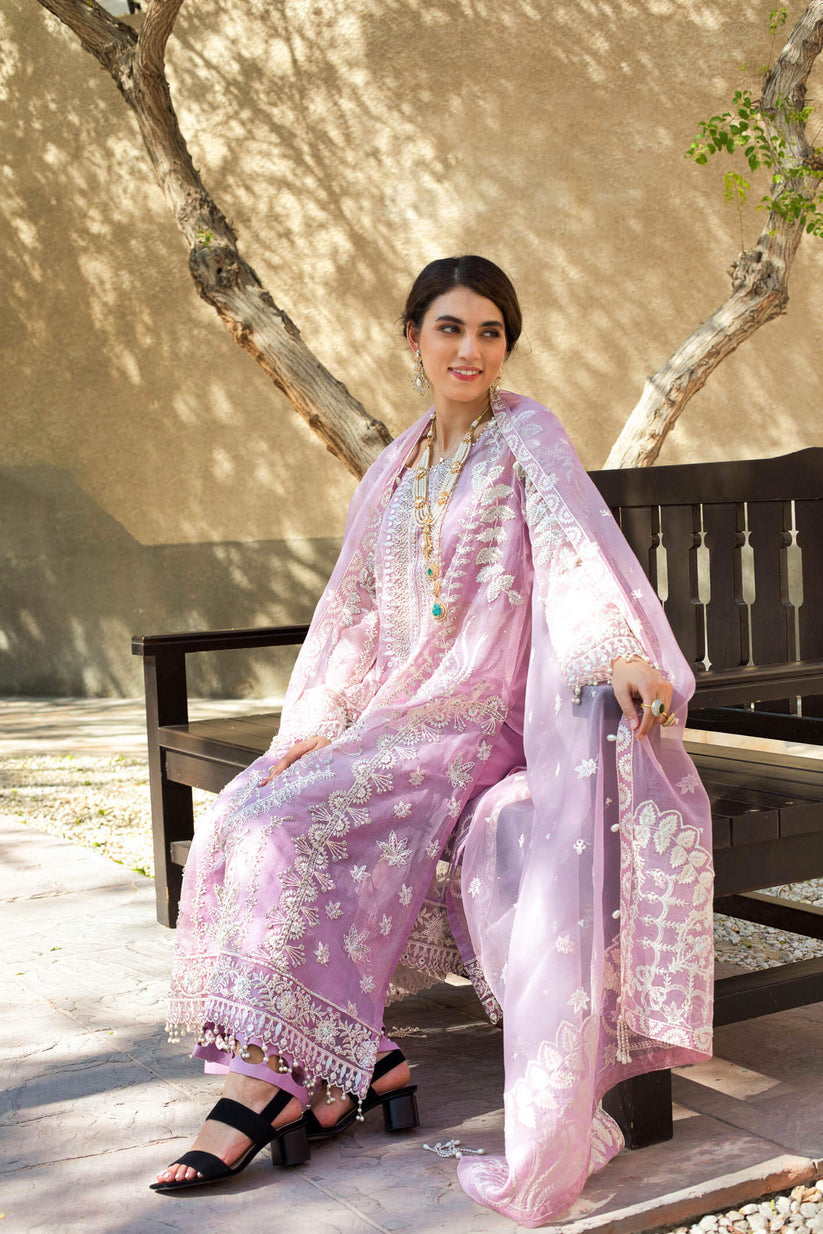 Kara | Kamdani Festive Collection | Lavender Hues XL Lilac Cotton Net