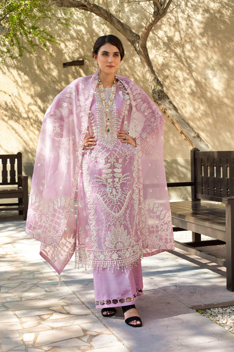 Kara | Kamdani Festive Collection | Lavender Hues XS Lilac Cotton Net