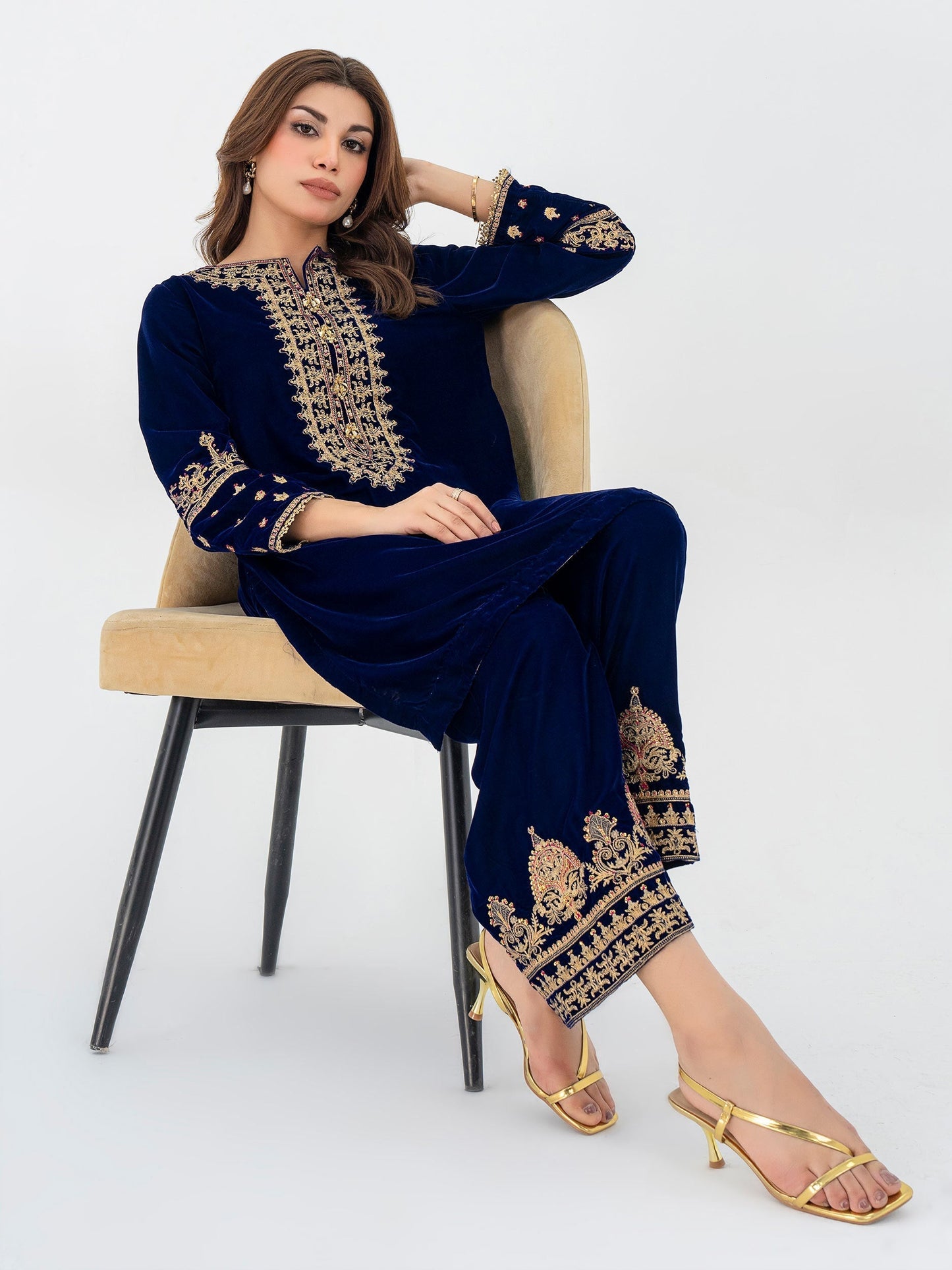 Lime Light | Velvet Pret | V-18 L Navy Blue Velvet