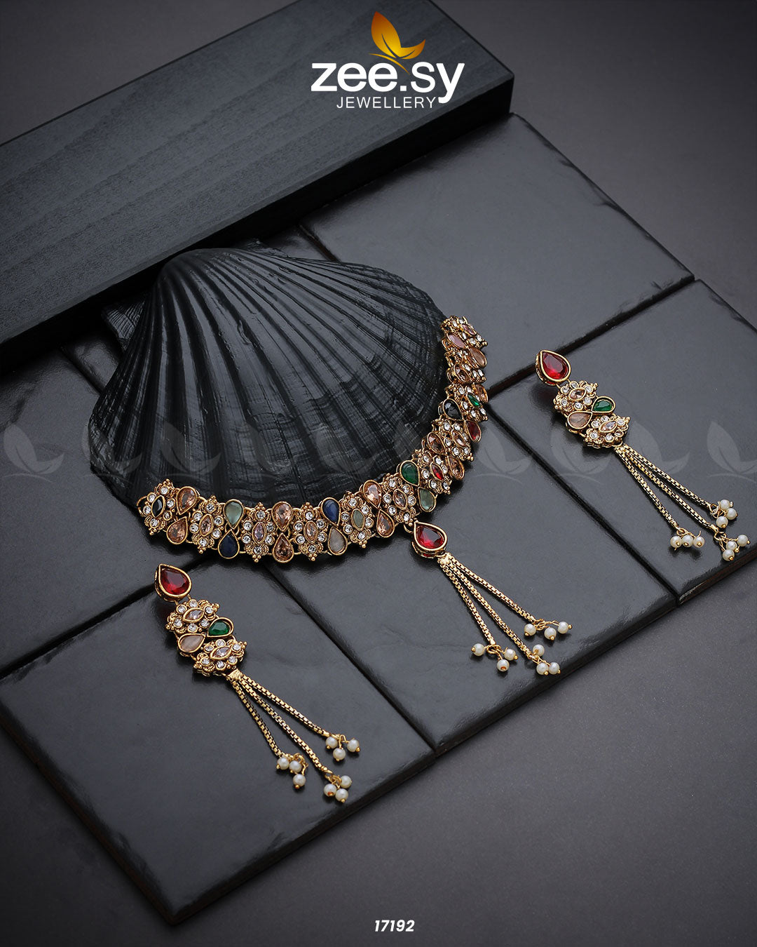 Lustrous Gemstones Necklace Default Title