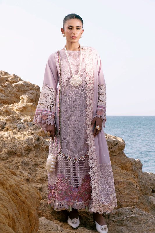 AJR Couture | Dastan Luxury Lawn 25 | Luxe XS Lilac Lawn