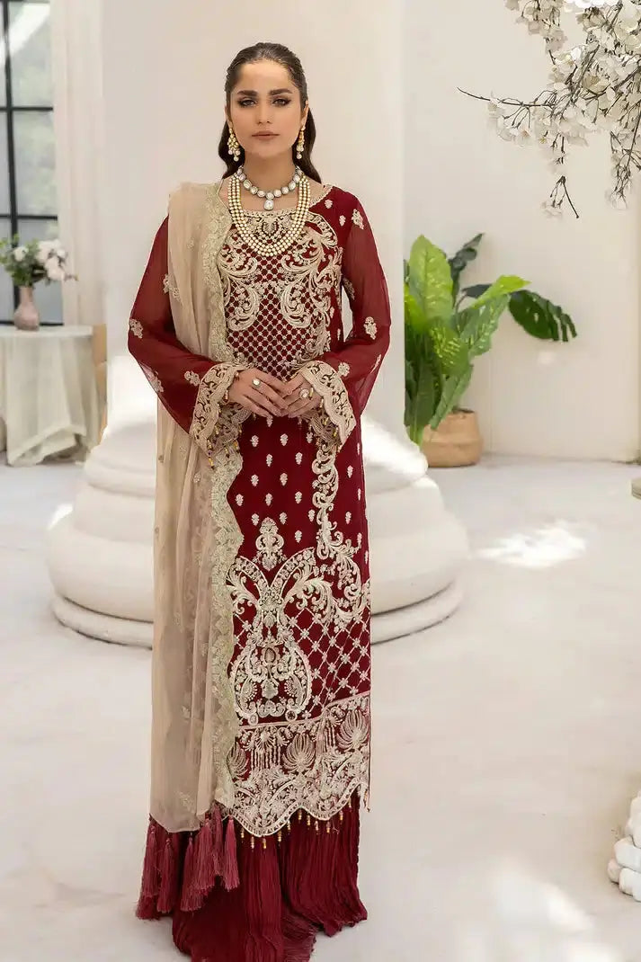 Imrozia Premium | Naqsh Formals 23 | M-55 Sienna - Pakistani Designer Dress - by Imrozia Premium | Type: Formal - 100% Original at Saira Sultan