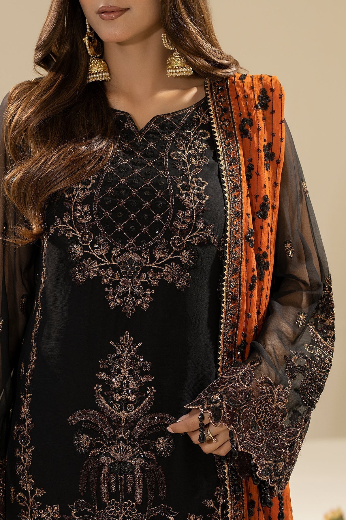 Imrozia Premium | Nisha Collection | M-87 WANIYA M Black Chiffon