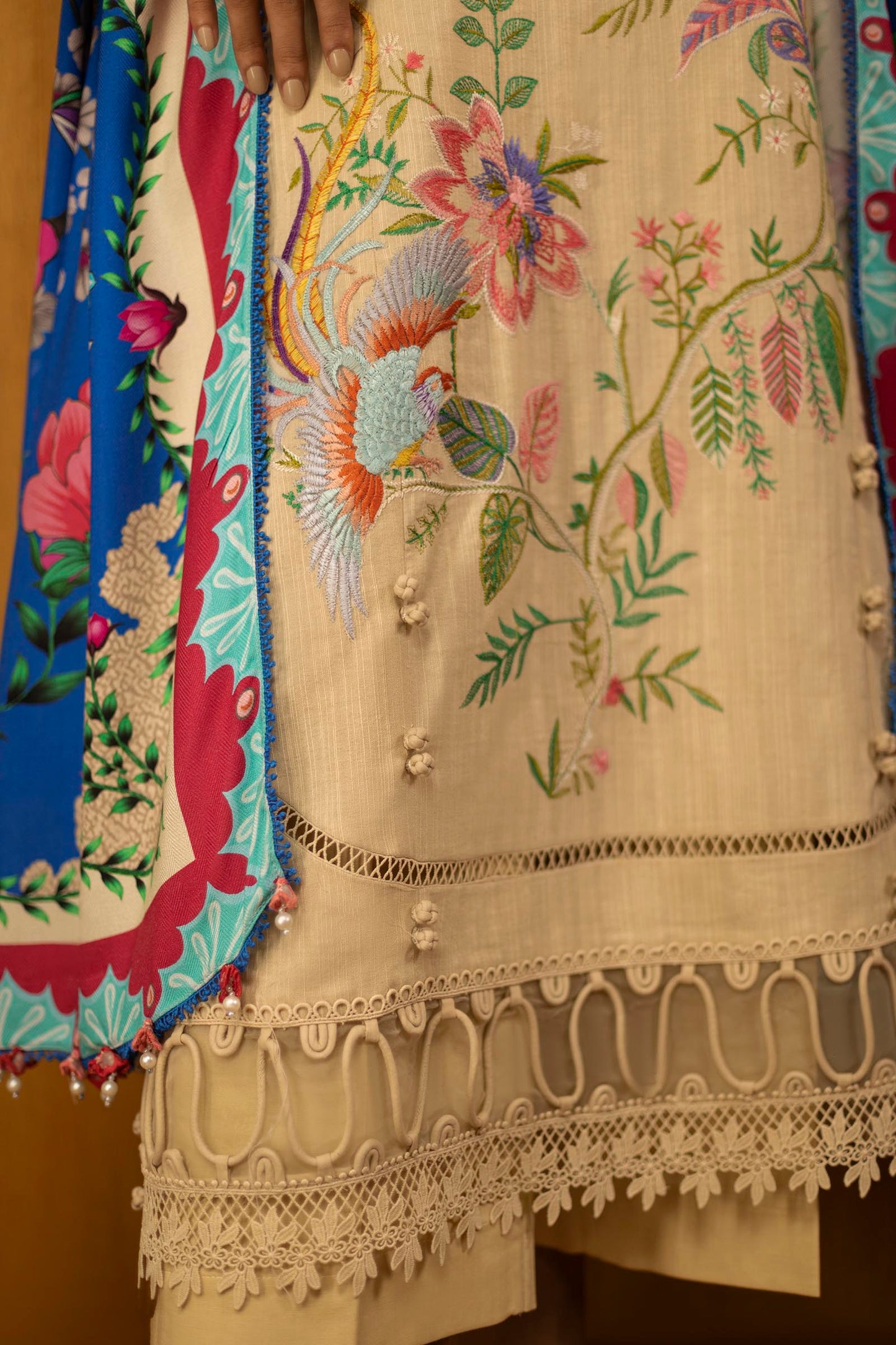 Sana Safinaz | Muzlin Winter 25 | M253-001A by Sana Safinaz - Designer Dress - Type : Ladies Clothes - Available at Saira Sultan - 100% Original