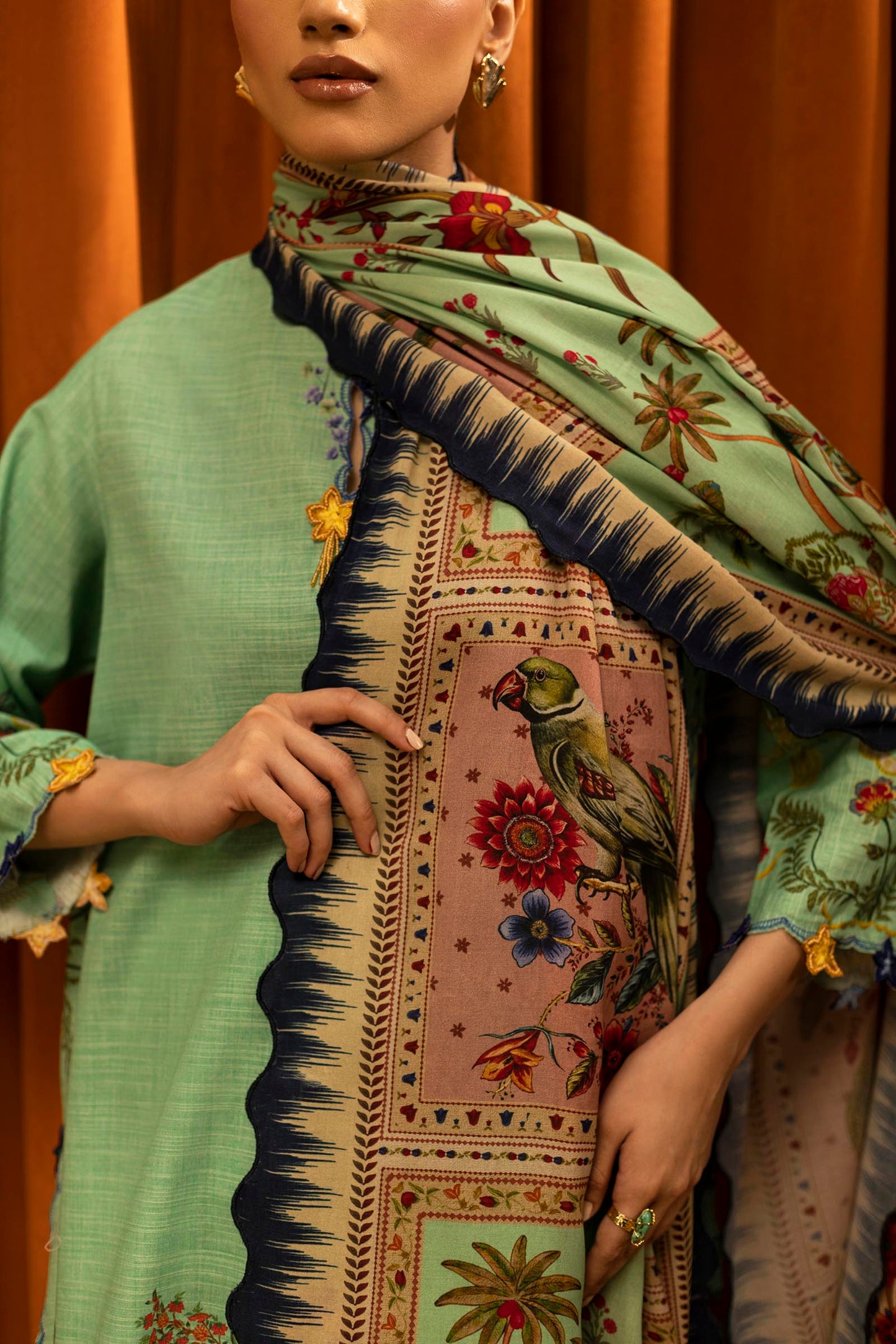 Sana Safinaz | Muzlin Winter 25 | M253-004B by Sana Safinaz - Designer Dress - Type : Ladies Clothes - Available at Saira Sultan - 100% Original