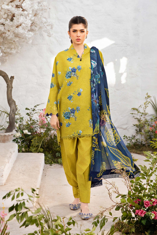 Maria B | M Basic Summer Lawn 25 | MB-CUS25-702A XS Mustard Lawn