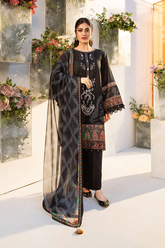 Maria B | M Basic Summer Lawn 25 | MB-CUS25-703A XS Black Lawn