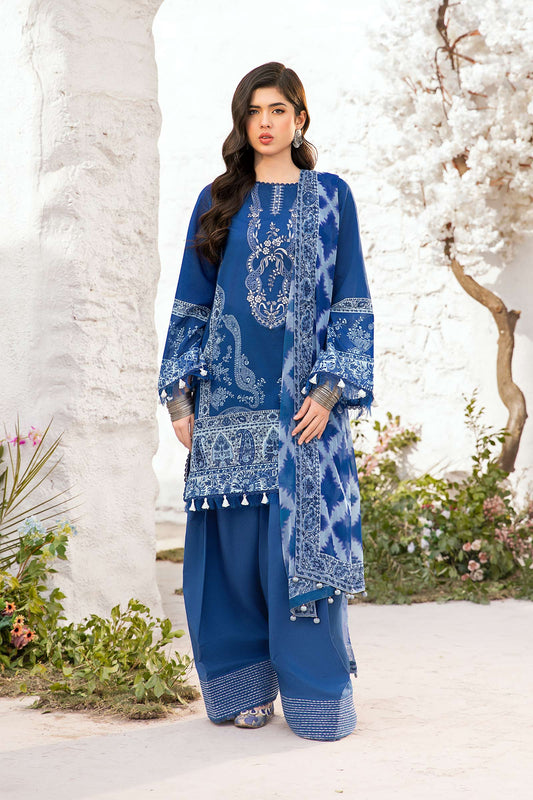 Maria B | M Basic Summer Lawn 25 | MB-CUS25-703B XS Blue Lawn