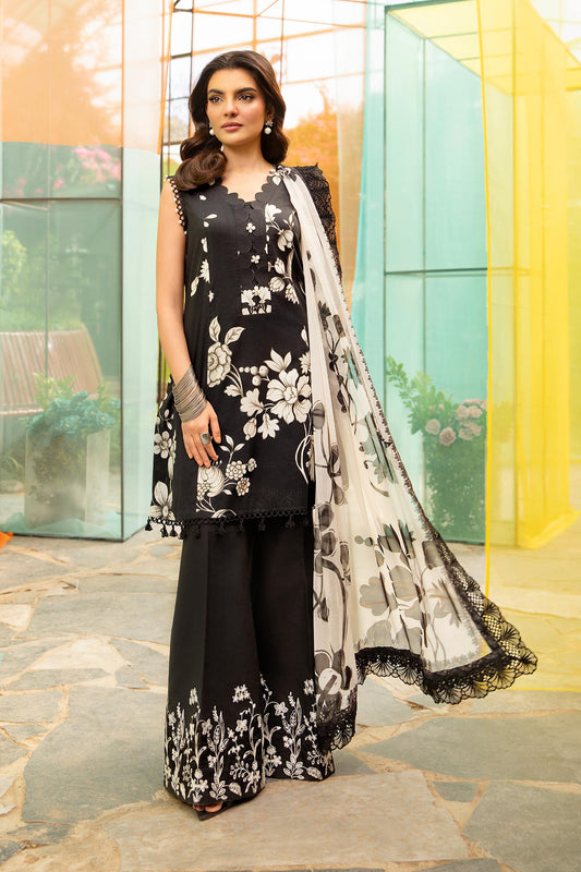 Maria B | M Basic Summer Lawn 25 | MB-CUS25-706B XS Black Lawn