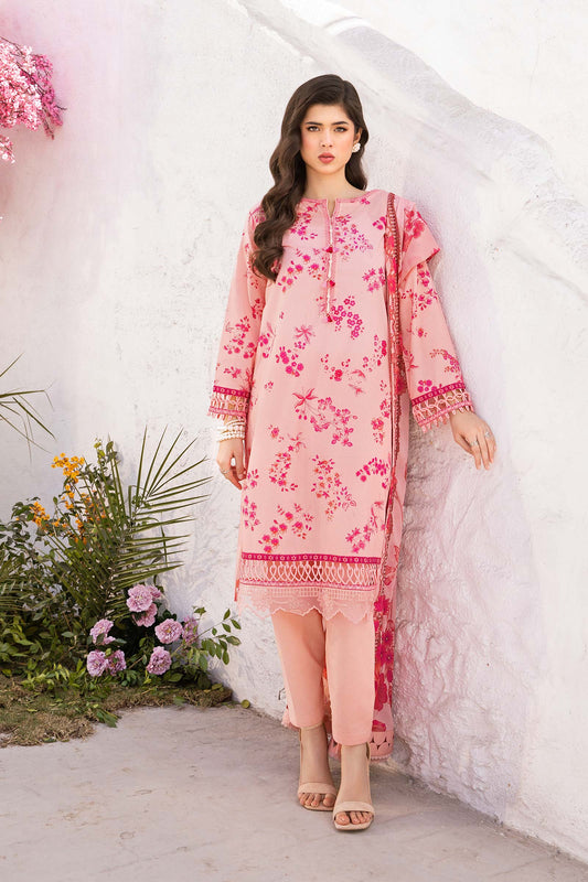 Maria B | M Basic Summer Lawn 25 | MB-CUS25-709A XS Pink Lawn