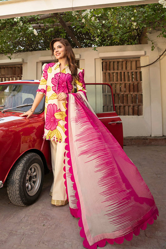 Maria B | Eid Basic Lawn | MB-CUS25-902B XS Beige Lawn