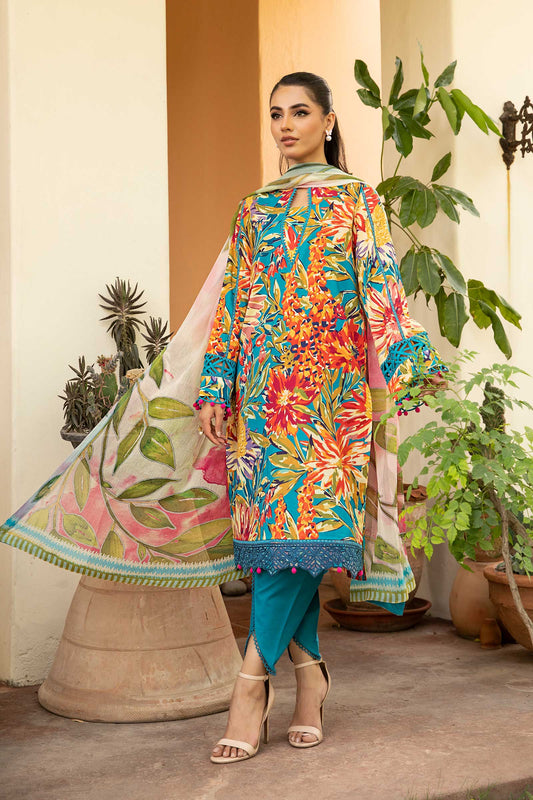 Maria B | Eid Basic Lawn | MB-CUS25-903A XS Sea Green Lawn