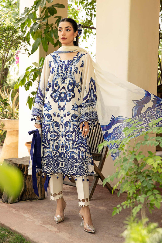 Maria B | Eid Basic Lawn | MB-CUS25-904A XS Off White Lawn