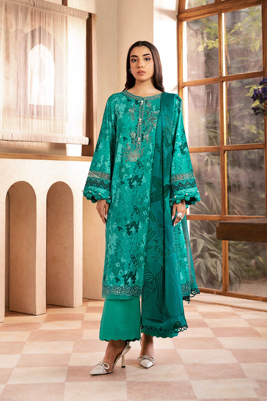 Maria B | Eid Basic Lawn | MB-CUS25-910A XS Emerald Green Lawn
