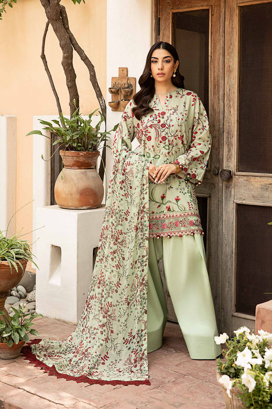 Maria B | Eid Basic Lawn | MB-CUS25-912B XS Mint Green Lawn