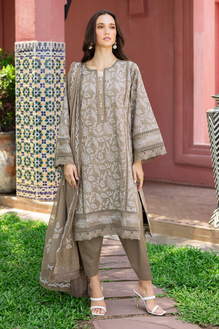 Marjjan | Seraya Lawn 25 | MBL- 19 A XL Pale Brown Lawn