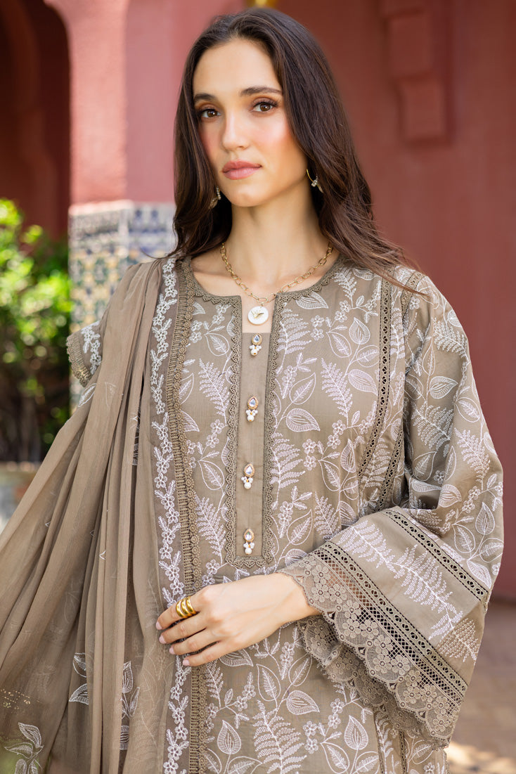 Marjjan | Seraya Lawn 25 | MBL- 19 A M Pale Brown Lawn
