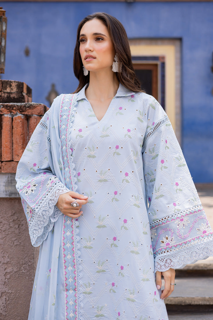 Marjjan | Seraya Lawn 25 | MBL- 20 A L Pale Sky Blue Lawn