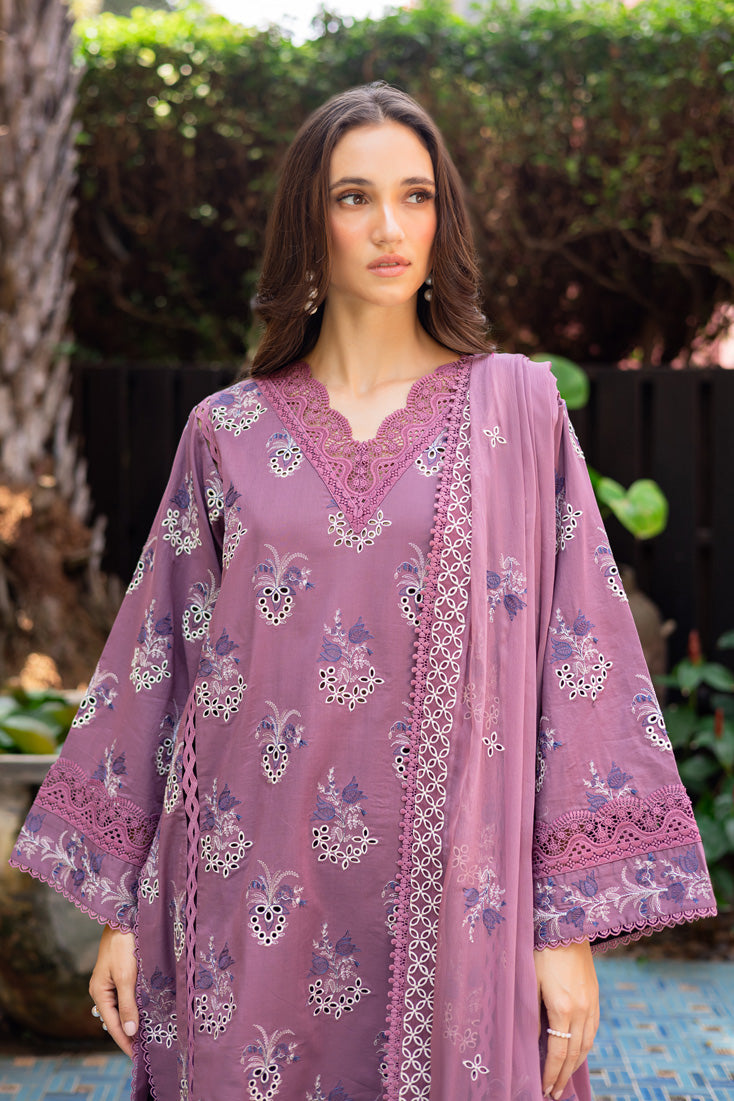 Marjjan | Seraya Lawn 25 | MBL- 21 A L Purple Gray Lawn