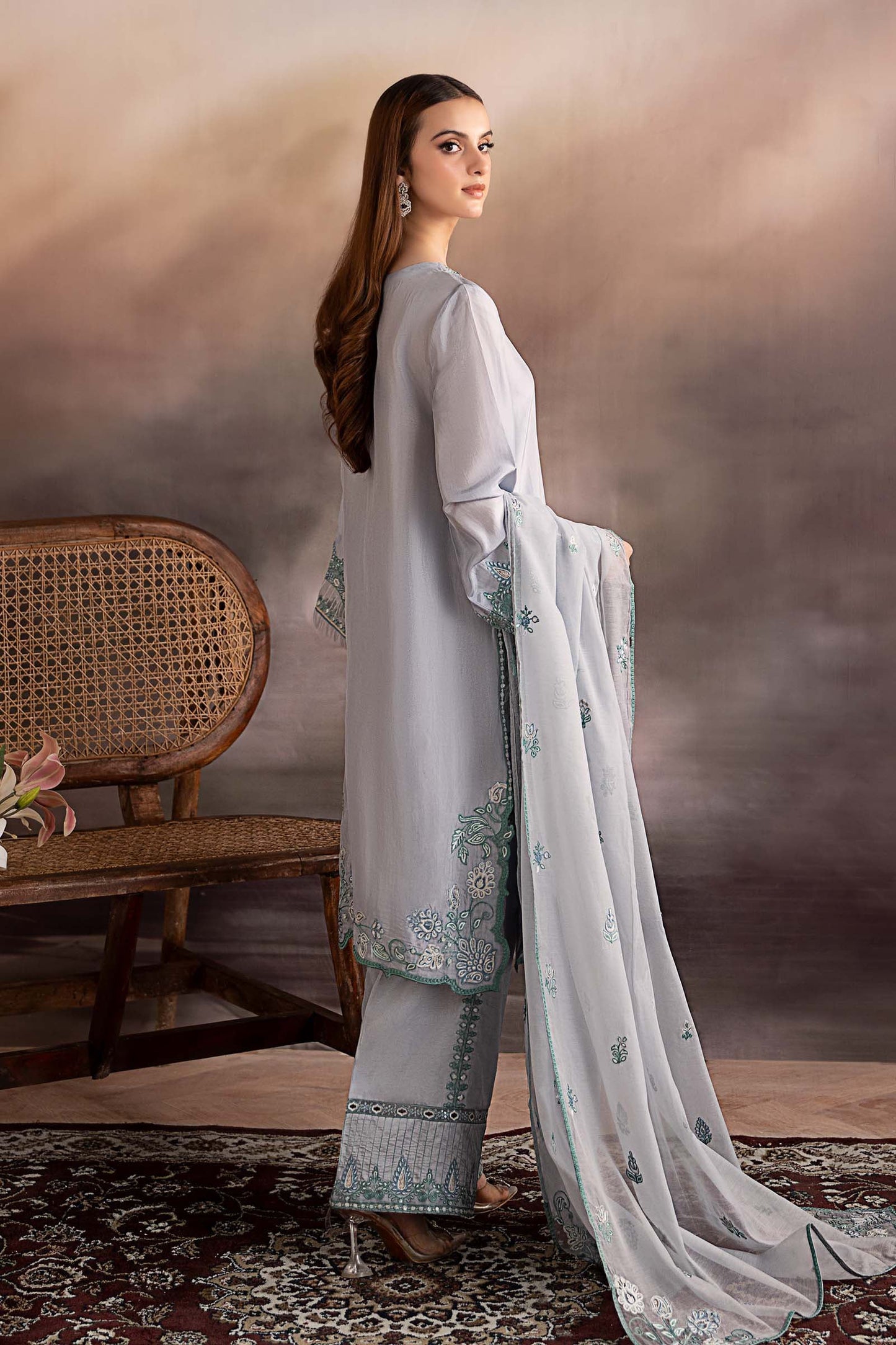 Maria B | Pre fall Dresses | MBS-W25-07 L - Pakistani Designer Dress - by Maria B - Type : Ladies Clothes - 100% Original at Saira Sultan