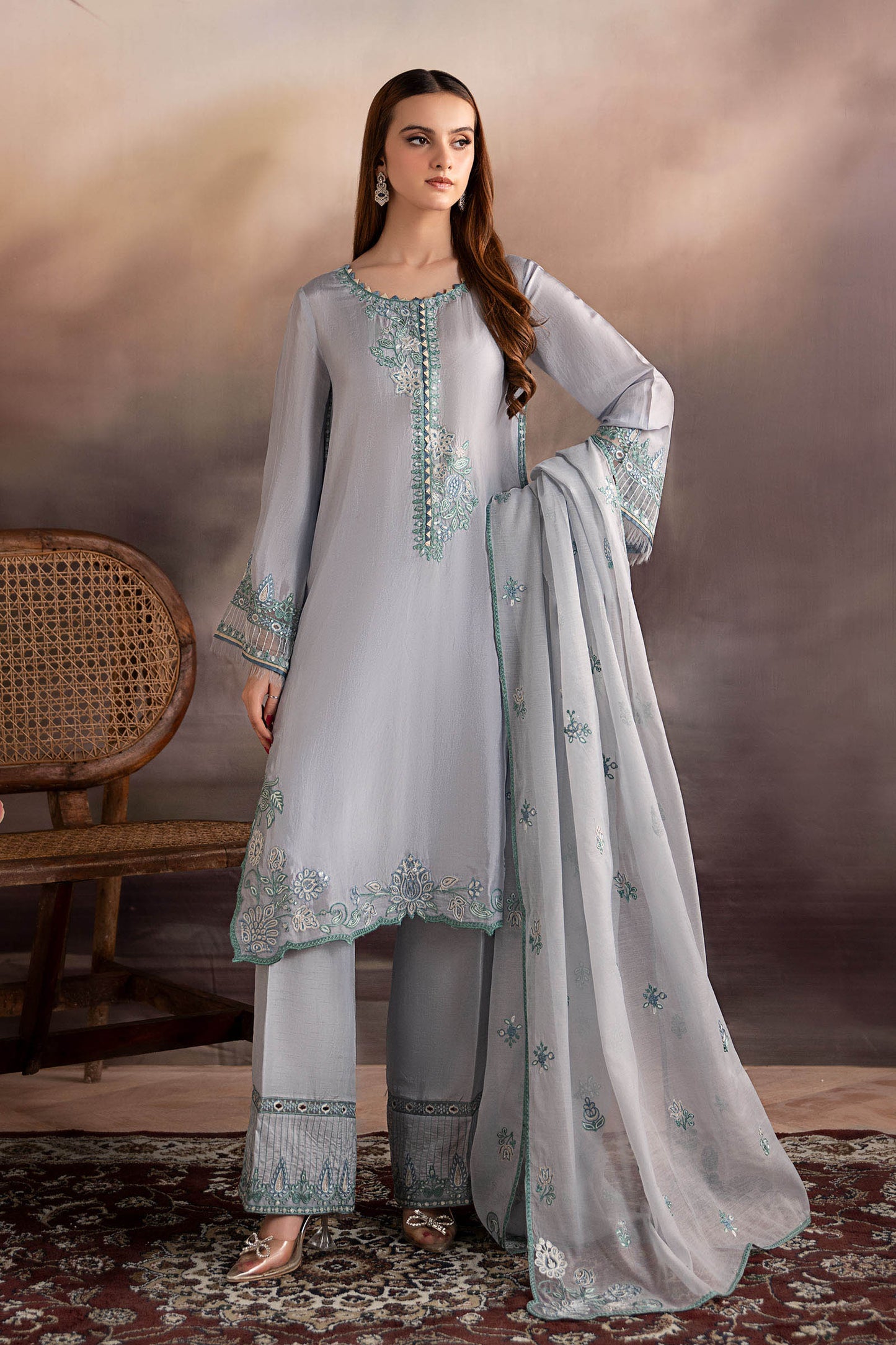 Maria B | Pre fall Dresses | MBS-W25-07 L - Pakistani Designer Dress - by Maria B - Type : Ladies Clothes - 100% Original at Saira Sultan