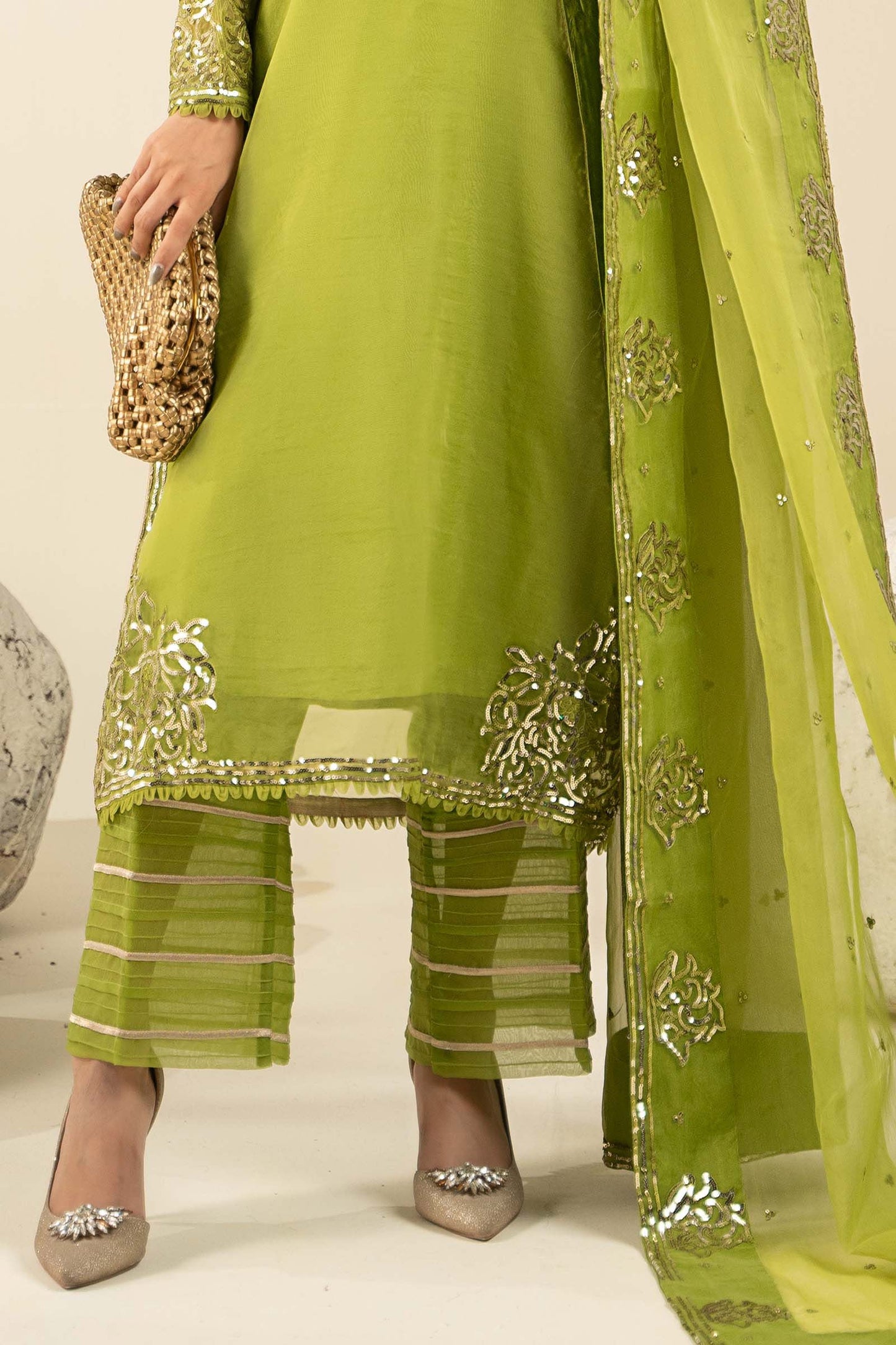 Maria B | Pre fall Dresses | MBS-W25-10 G - Pakistani Designer Dress - by Maria B - Type : Ladies Clothes - 100% Original at Saira Sultan