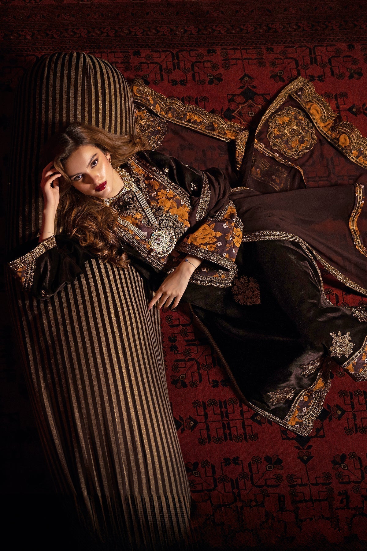 Charizma | Signora Velvet | Velvet CVT4-05 - Pakistani Designer Dress - by Charizma | Type: Ladies Clothes - 100% Original at Saira Sultan