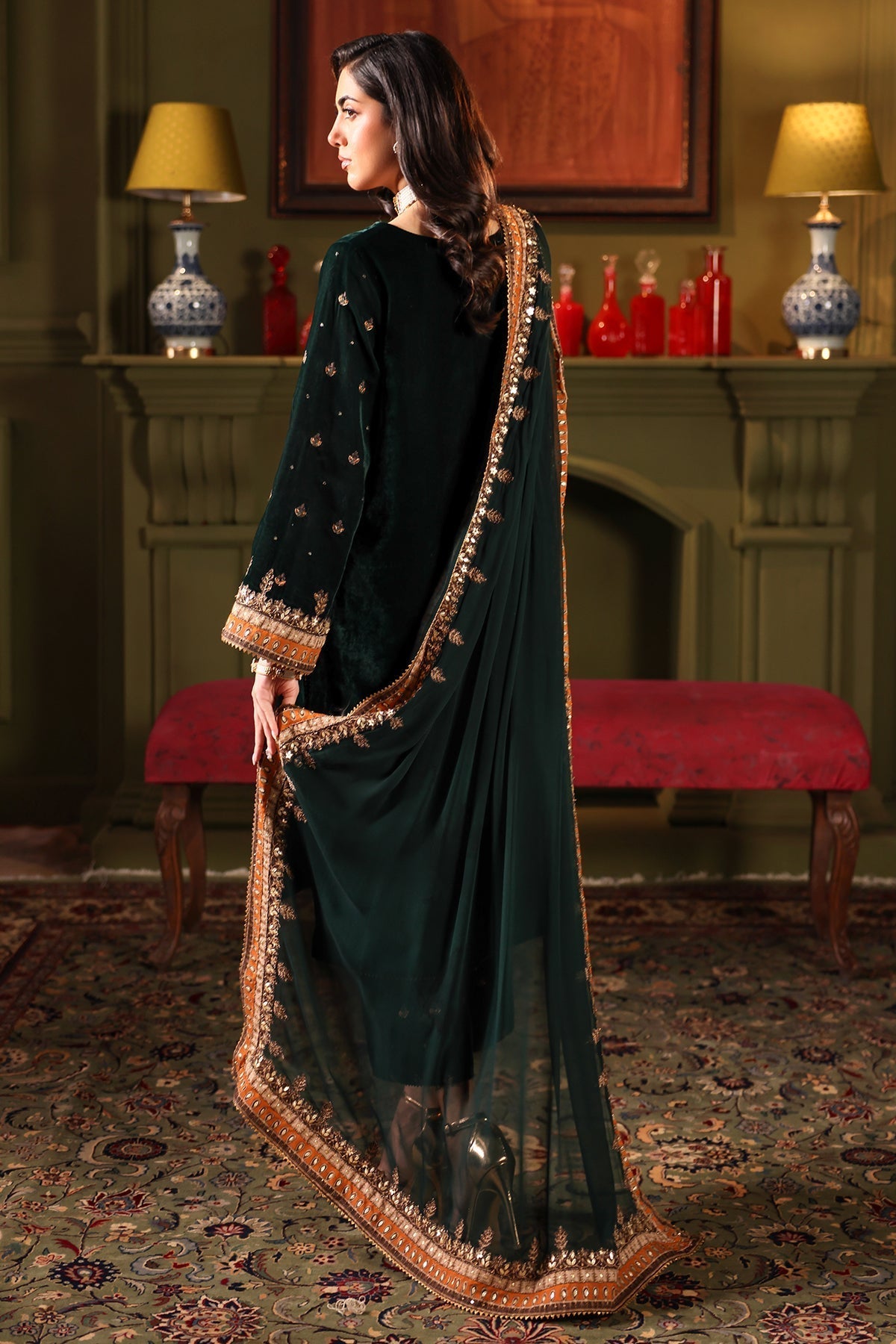 Charizma | Signora Velvet | VELVET CVT4-10 S Bottle Green Velvet