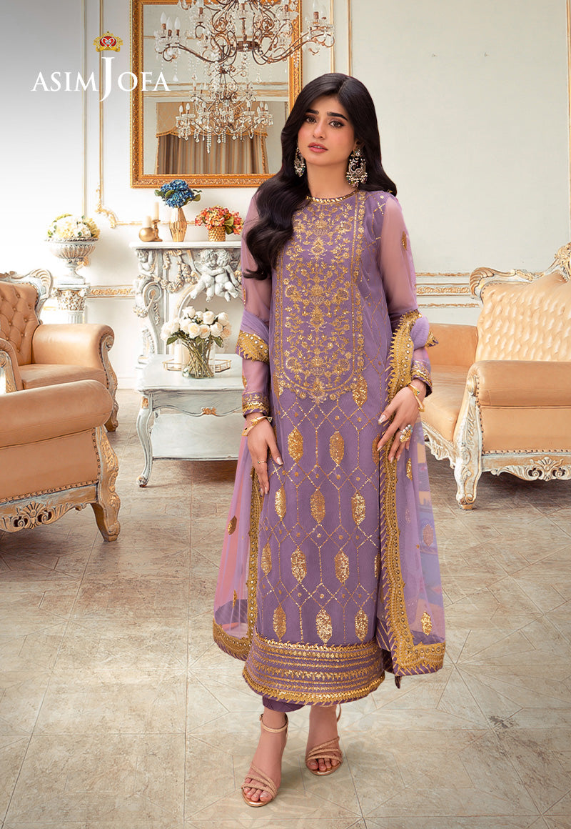 Asim Jofa | festive luxe | AJEM-02 XS Lilac Net