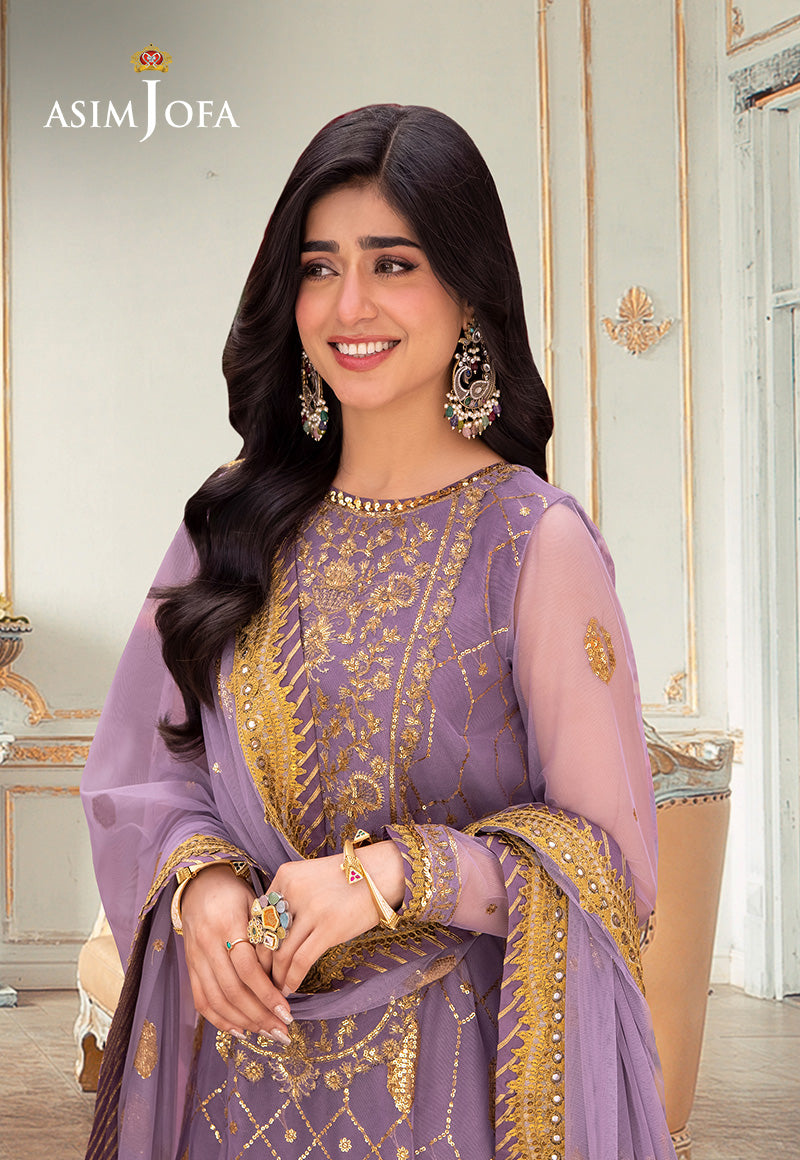 Asim Jofa | festive luxe | AJEM-02 M Lilac Net